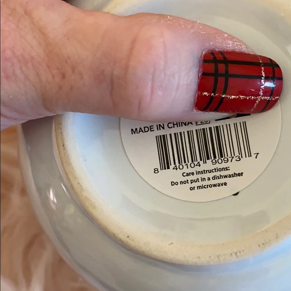 XL Coffee or soup mug- pink inside gold eyelashes! - Picture 6 of 6